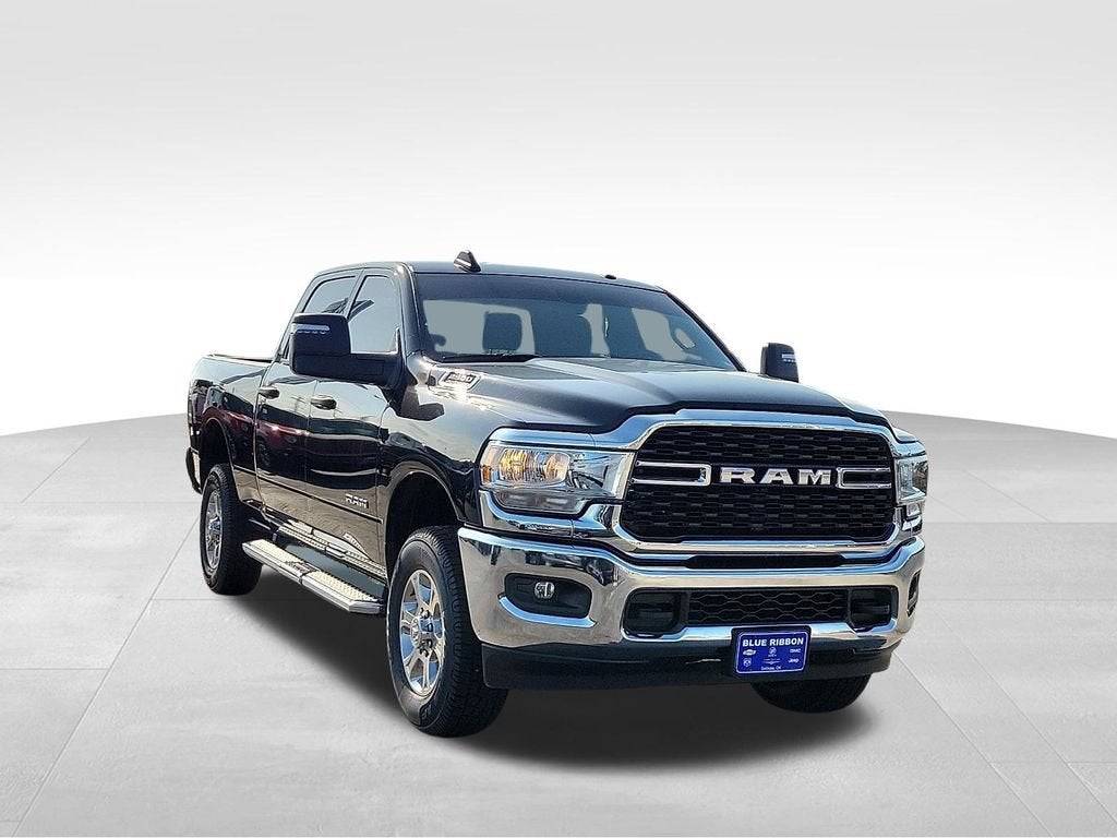 2024 RAM 2500 Big Horn in Black — front three-quarter view