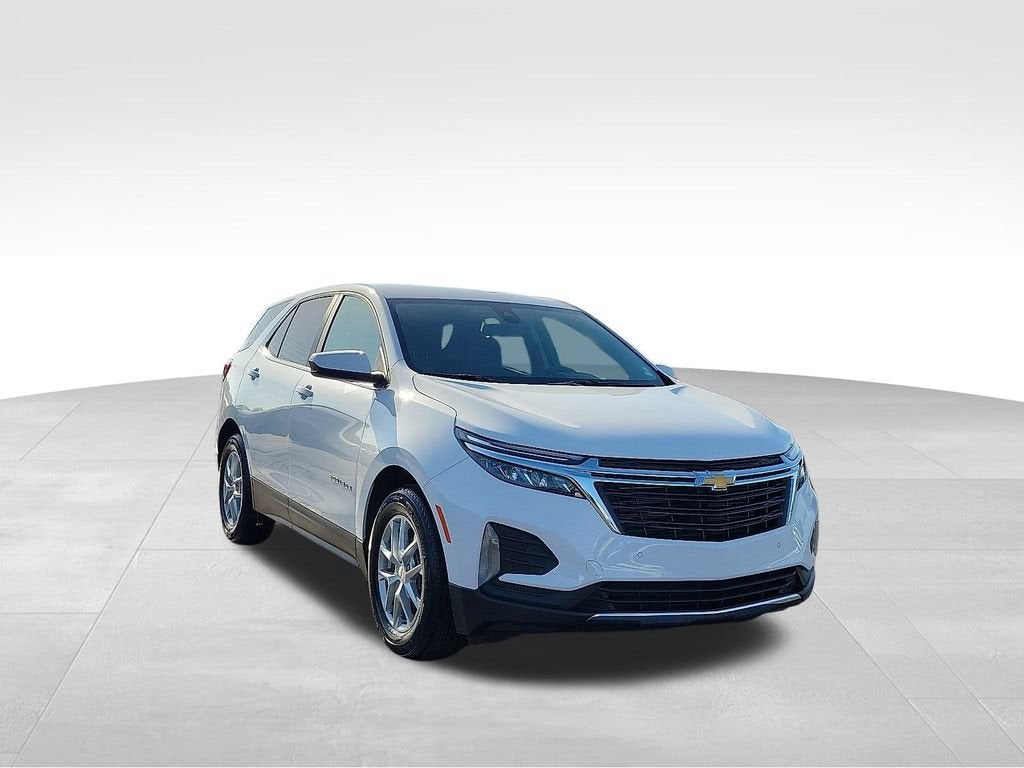 2023 Chevrolet Equinox LT in Summit White — front three-quarter view