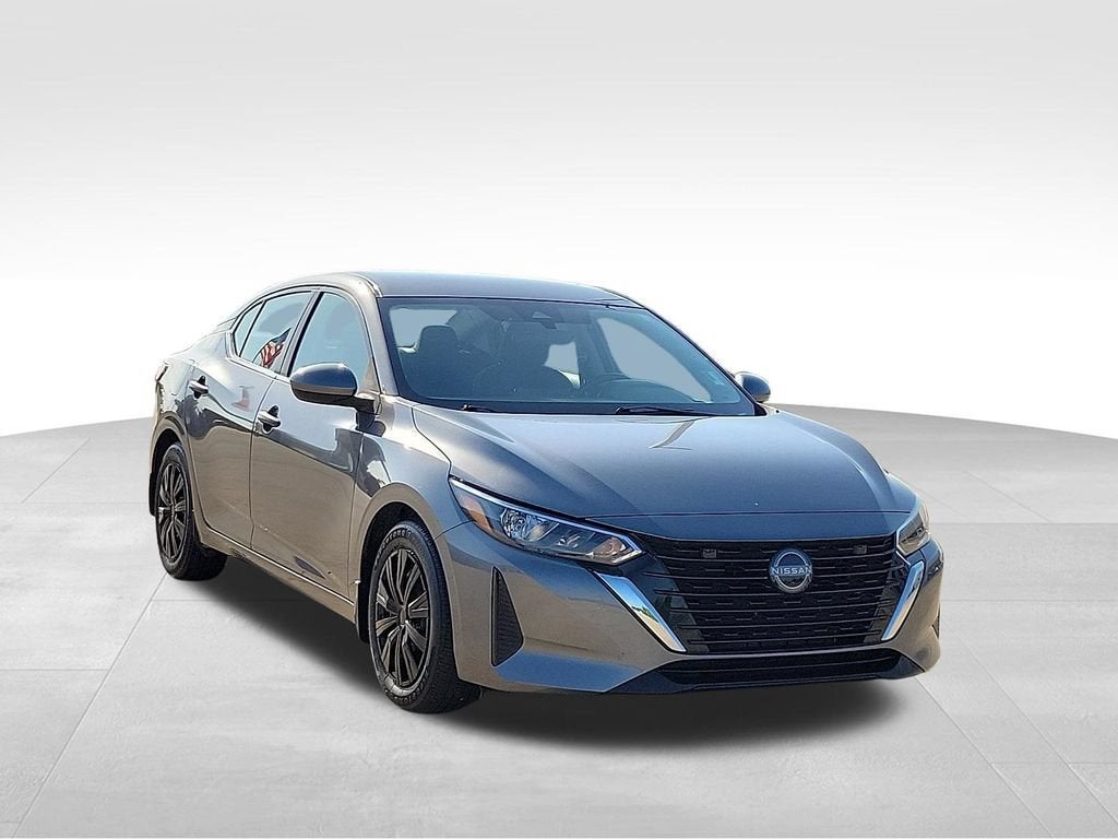 2024 Nissan Sentra S in Gray — front three-quarter view