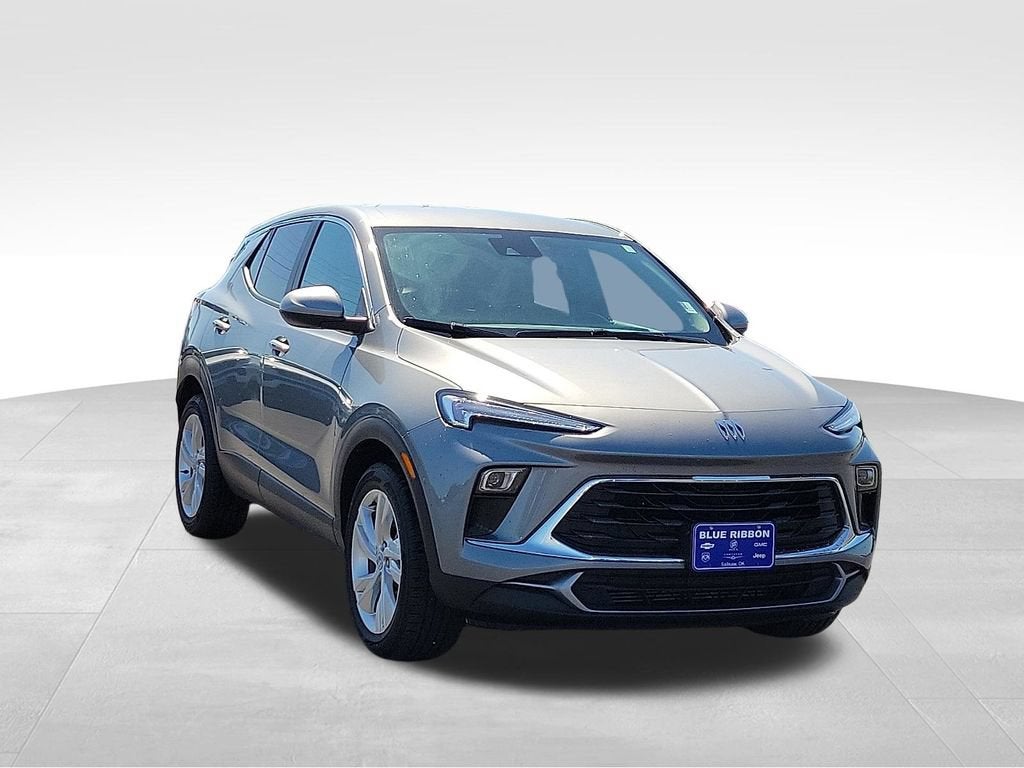 2025 Buick Encore GX Preferred in Moonstone Gray Metallic — front three-quarter view