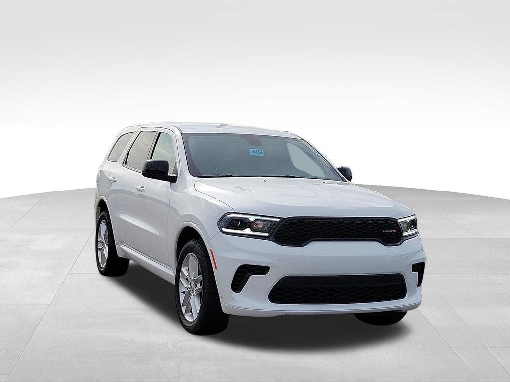 2026 Dodge Durango GT in White Knuckle Clearcoat — front three-quarter view