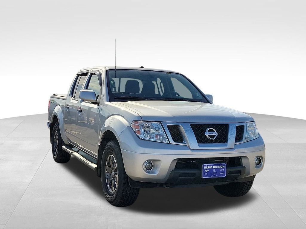 2019 Nissan Frontier PRO-4X in Brilliant Silver Metallic — front three-quarter view