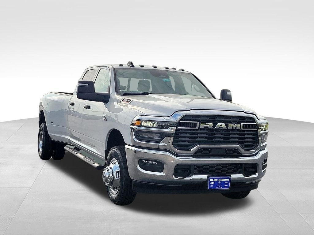 2026 RAM 3500 Tradesman in Bright White Clearcoat — front three-quarter view