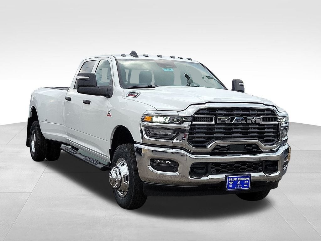 2026 RAM 3500 Tradesman in Bright White Clearcoat — front three-quarter view