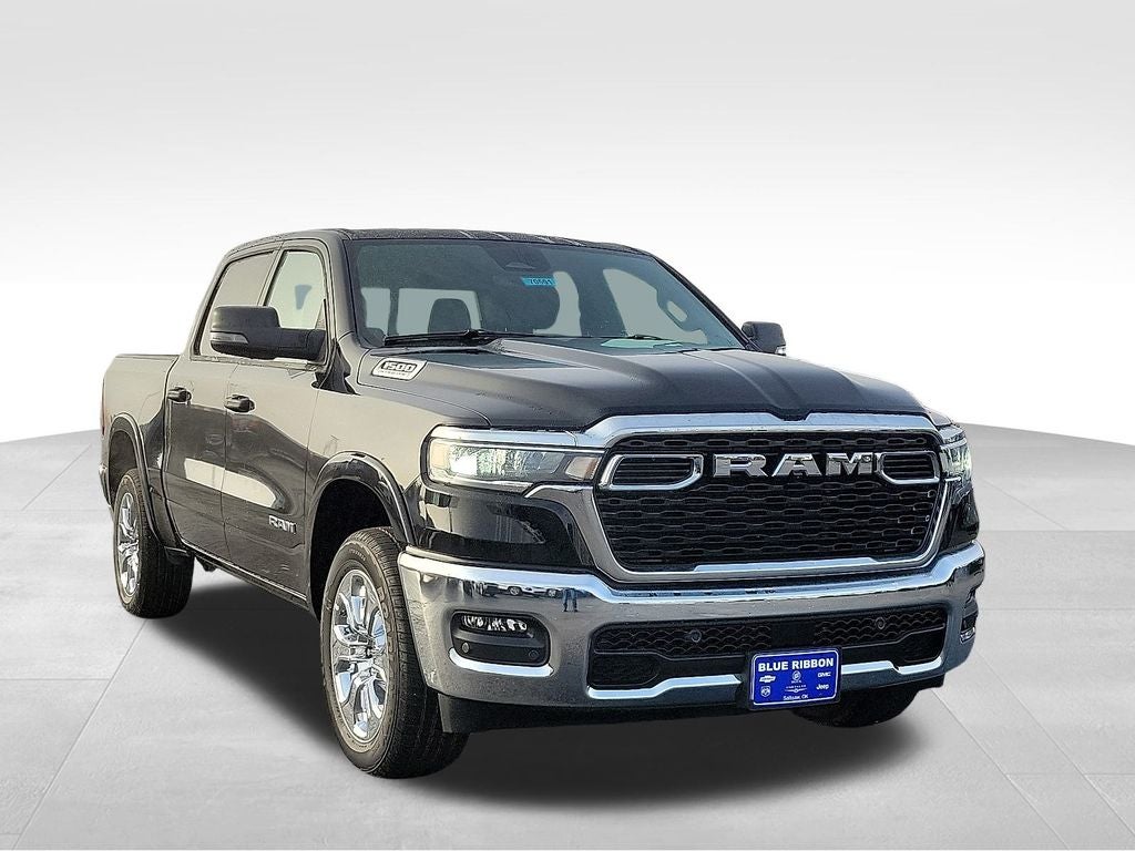 2026 RAM 1500 Big Horn/Lone Star in Diamond Black Crystal Pearlcoat — front three-quarter view