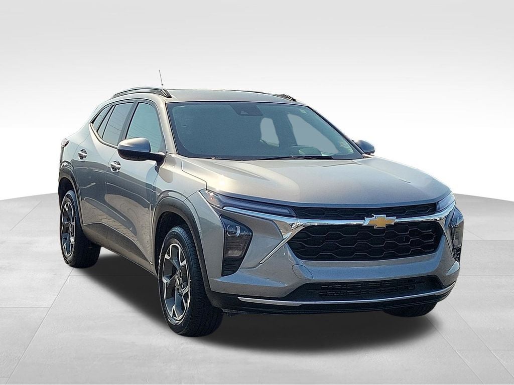 2025 Chevrolet Trax LT in Sterling Gray Metallic — front three-quarter view